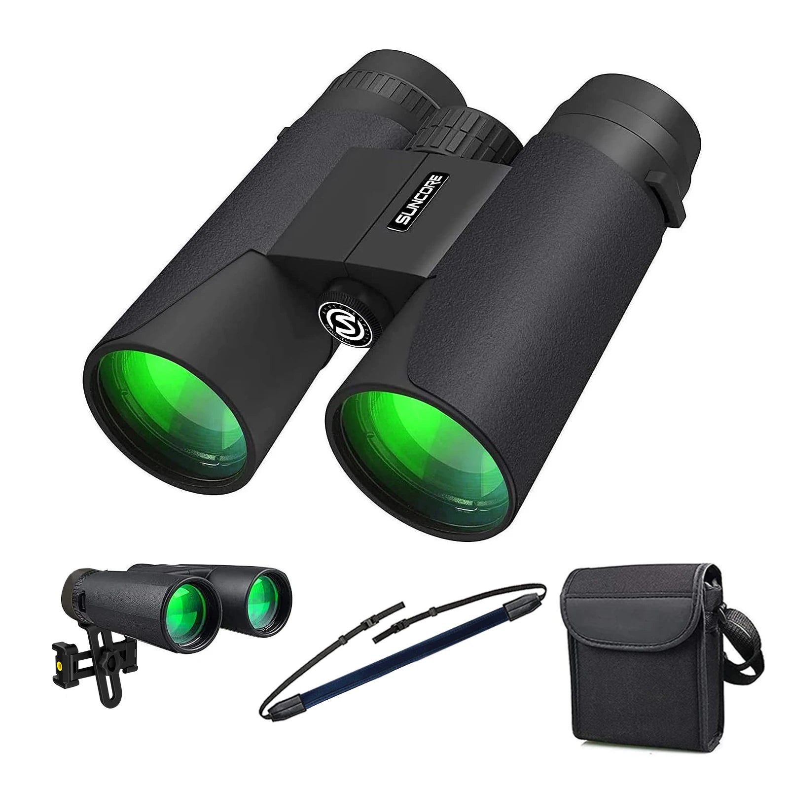 SUNCORE12X42Binoculars: Ergonomic Birding Companion with FMC Lens