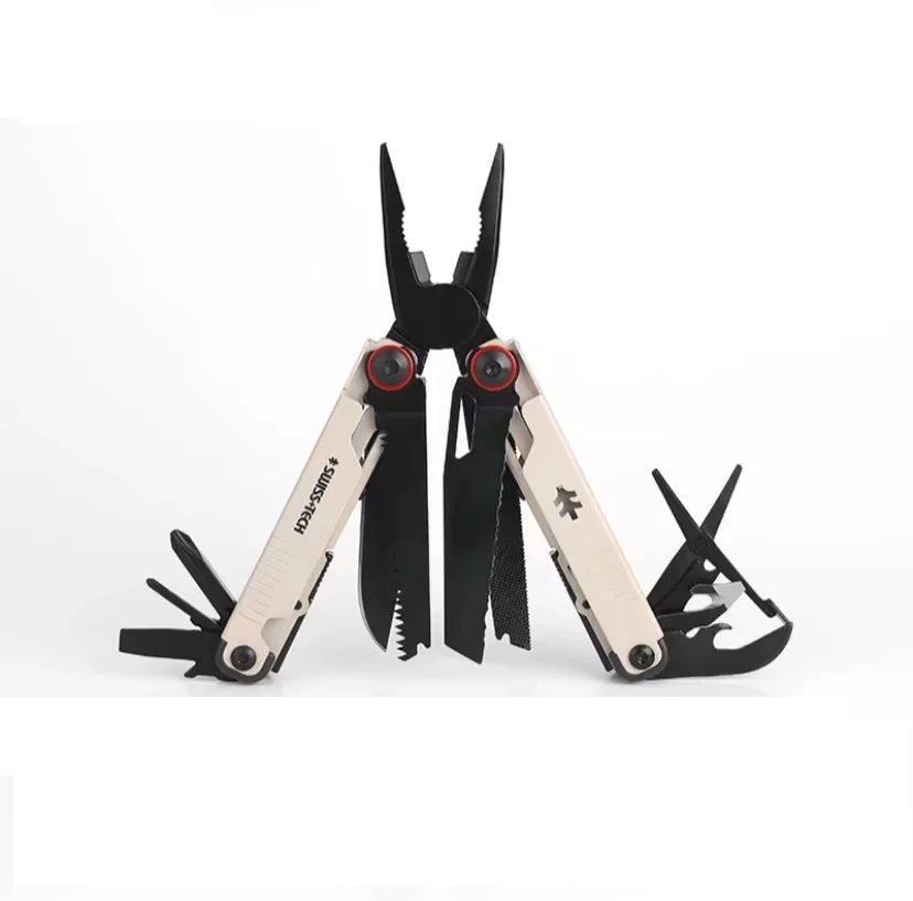 SWISS TECH  16in1 Multitool EDC Camping Equipment Tactical Survival Hunting Outdoor Hiking Pocketknife Folding Pliers