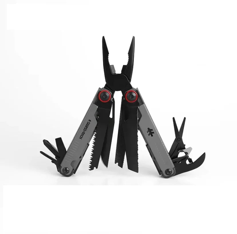 SWISS TECH  16in1 Multitool EDC Camping Equipment Tactical Survival Hunting Outdoor Hiking Pocketknife Folding Pliers