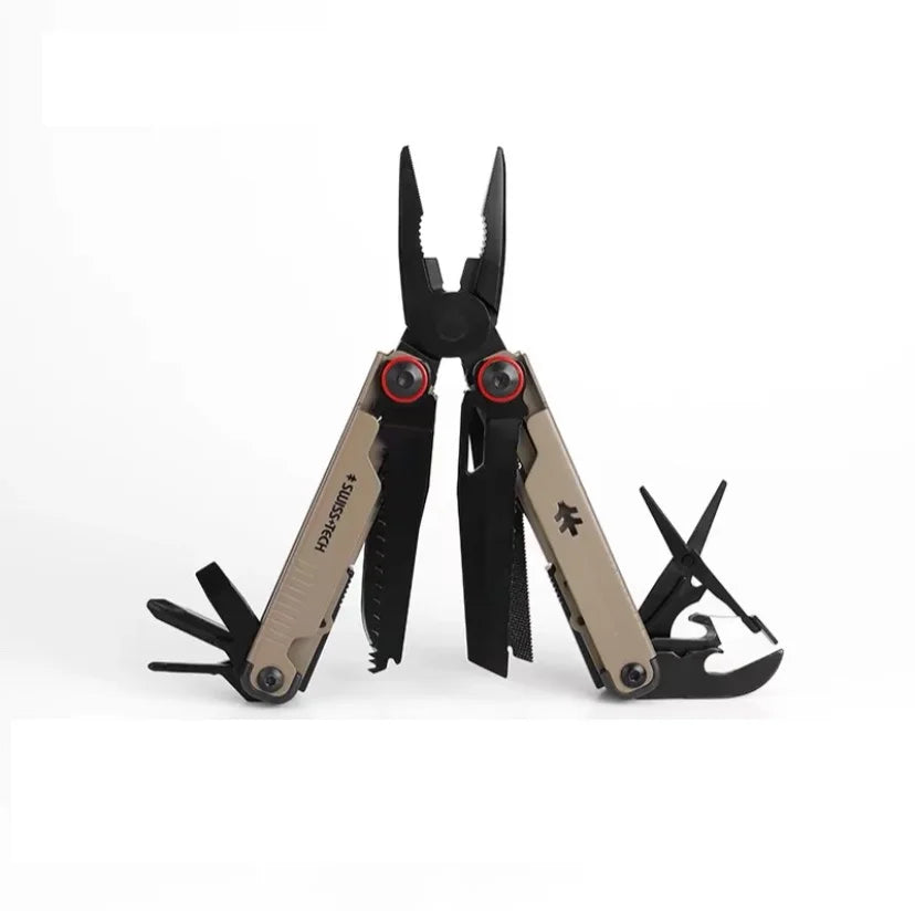 SWISS TECH  16in1 Multitool EDC Camping Equipment Tactical Survival Hunting Outdoor Hiking Pocketknife Folding Pliers