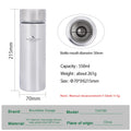 Boundless Voyage Titanium Vacuum Insulated Water Bottle with Filter, Ultralight Double Walled Thermos Flask, Titanium Cup 550ml