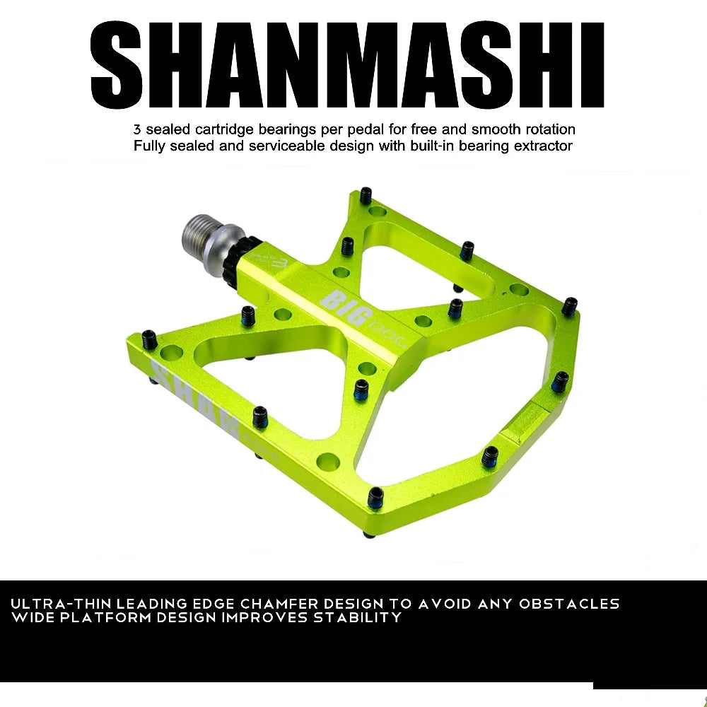 Big dog pedals mountain bike 3 bearing   bicycle bearing wide anti-slip pedals comfortable pedals