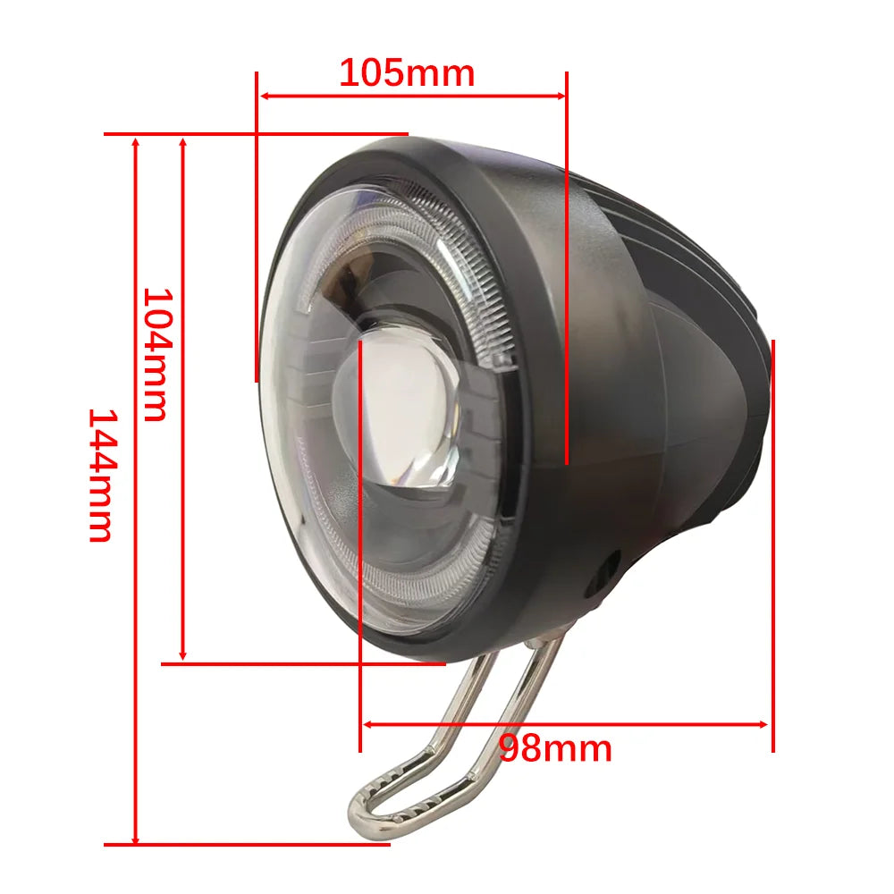 Electric Bike LED Headlight Kit, Front and Rear Lamp, Motorcycles Accessories, Universal, 36V, 48V, 52V, 72V, 80V