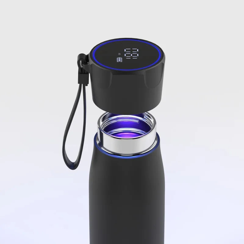 Smart UVC Self Cleaning Water Bottle with Temperature Display Drink Reminder 316 Stainless Steel Vacuum Flask for Travel Office