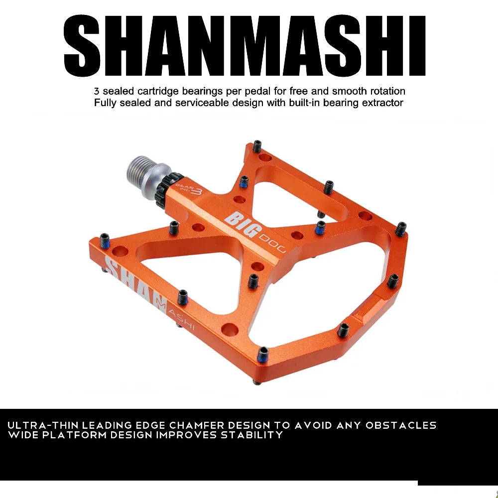 Big dog pedals mountain bike 3 bearing   bicycle bearing wide anti-slip pedals comfortable pedals